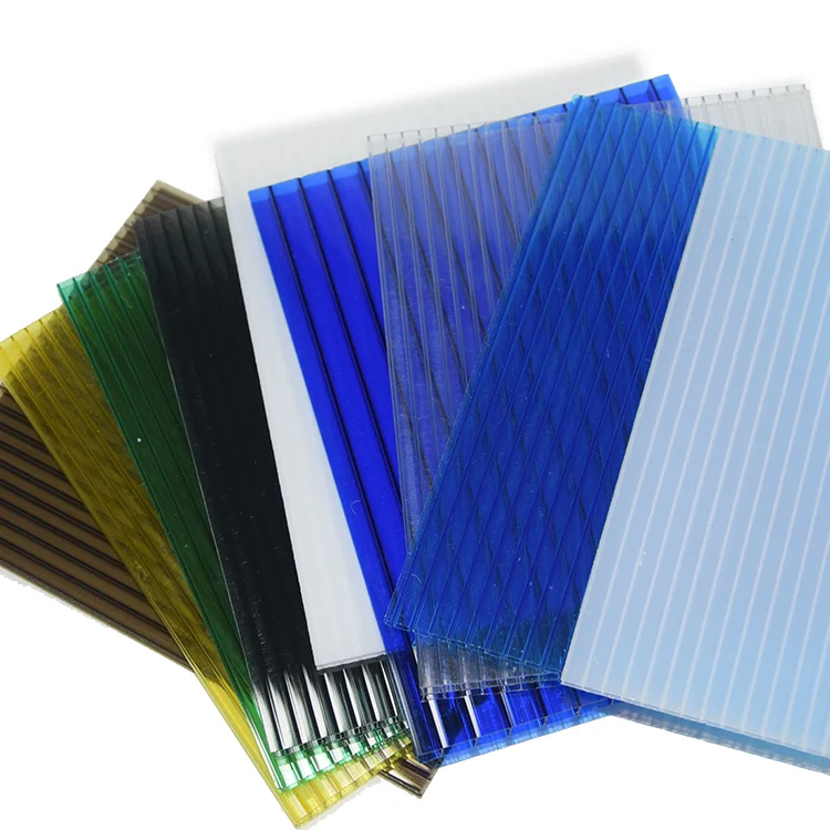 Factory supplier four layers anti -uv hollow polycarbonate sheet 20mm 30mm for greenhouse
