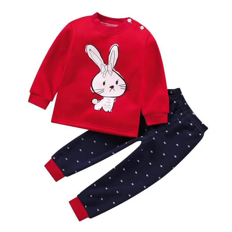 
Children thermal underwear set baby long Johns baby soft plush heavy clothing for boys and girls 