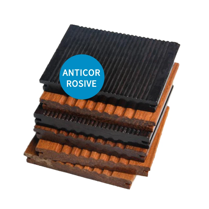 Custom Soutdoor Garden Fireproof Decking Surface Smooth Bamboo Flooring