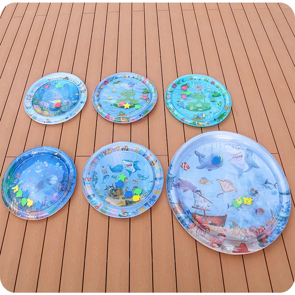Summer Soft Pet Dog Cooling Sensory Gym Whale Cute Cartoon Kid Activity Inflatable Tummy Time Water Sensor Play Mat For Baby Cat