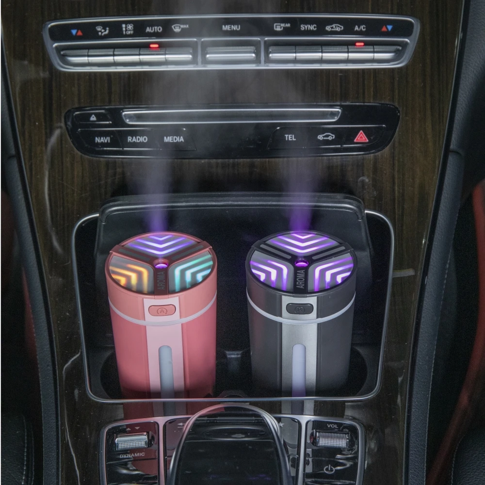 Intelligent car air freshener colorful led air humidifier portable usb mini car aroma diffuser humidifier