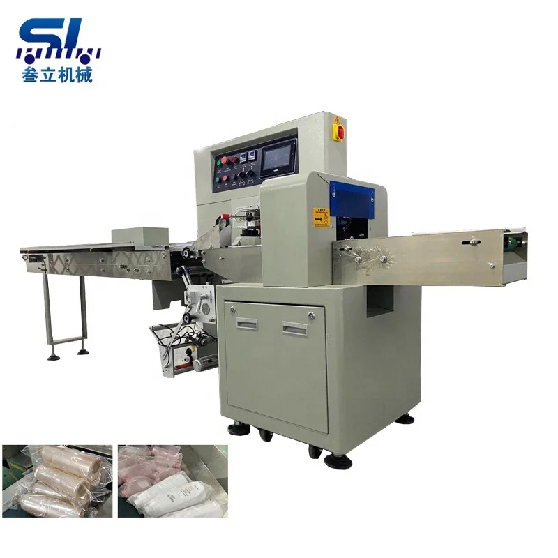 Упаковочная машина Guangzhou Sanli с автоматическим сервоприводом для упаковки и наполнения подушек