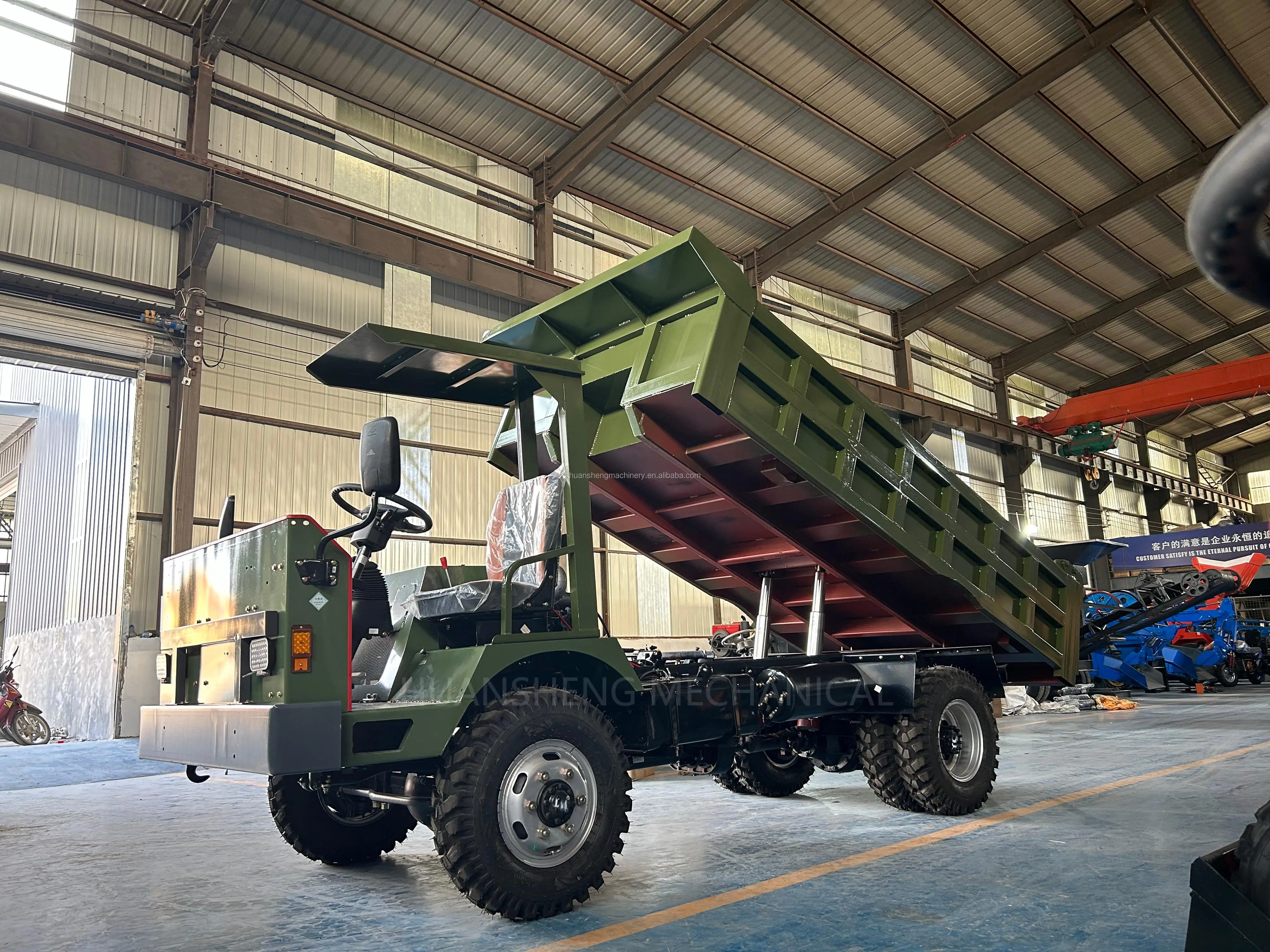 HuanSheng Hydraulic System Truck Dumper 95HP Dumper Mining Truck Mini Dumper Truck 10 TONS