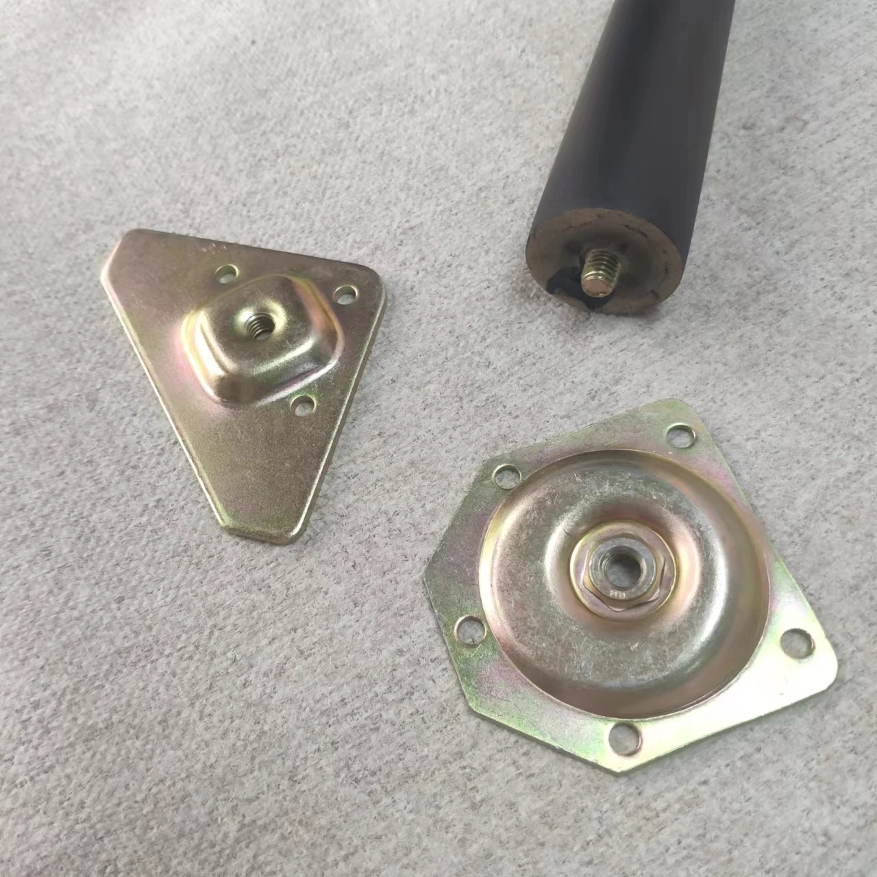 12 Degree Furniture Bedroom Desk Metal Zinc Plated Angled Slope Furniture Table / Chair Wooden Legs Mounting Plates