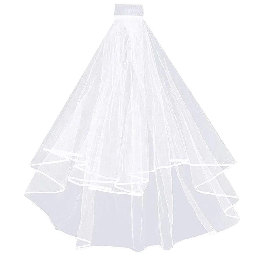 Длинная белая свадебная фата, идеальный аксессуар для свадебной вечеринки для счастливой Невесты