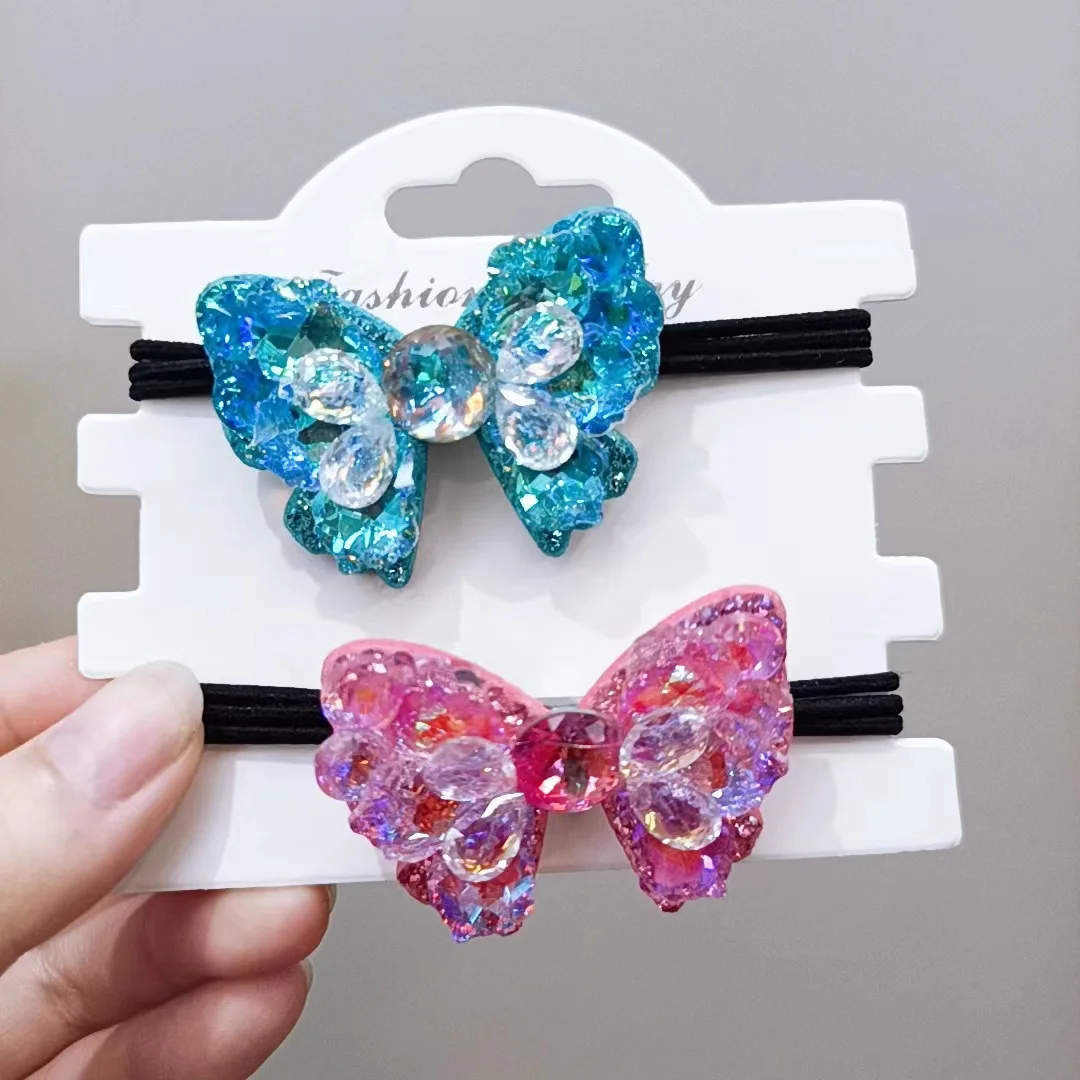 New Girl Fashion Hair bands Crystal Elastic Rubber Band Korea Style Headwear Hair Accessories for Girl Headdress