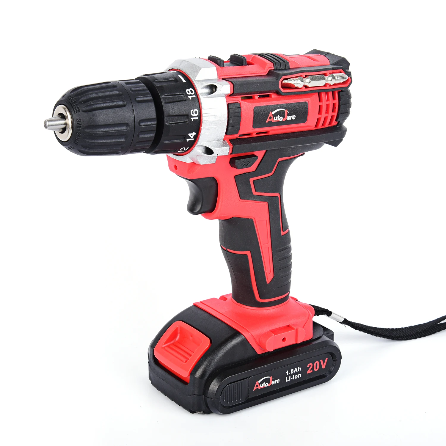 
 American free shipping  AutoJare Cordless Drill Driver Kit With Battery  