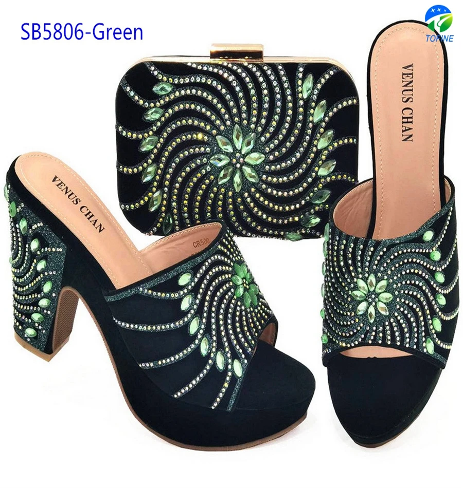 Vogue shoes bag set high hell shoes with fashion bag top quality party shoes bag for lady