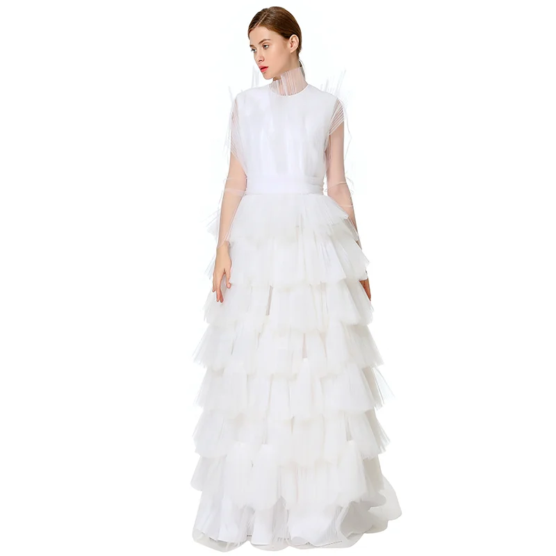 D132 custom odm oem low moq white elegant High Quality Fashion Elegant lace Evening prom Gown Dress for girl women lady