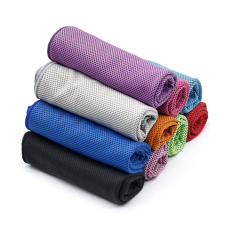 2022 Custom white real cool instant cooling ice sponge towel for sports gym fishing swimming in hot sunshine summer