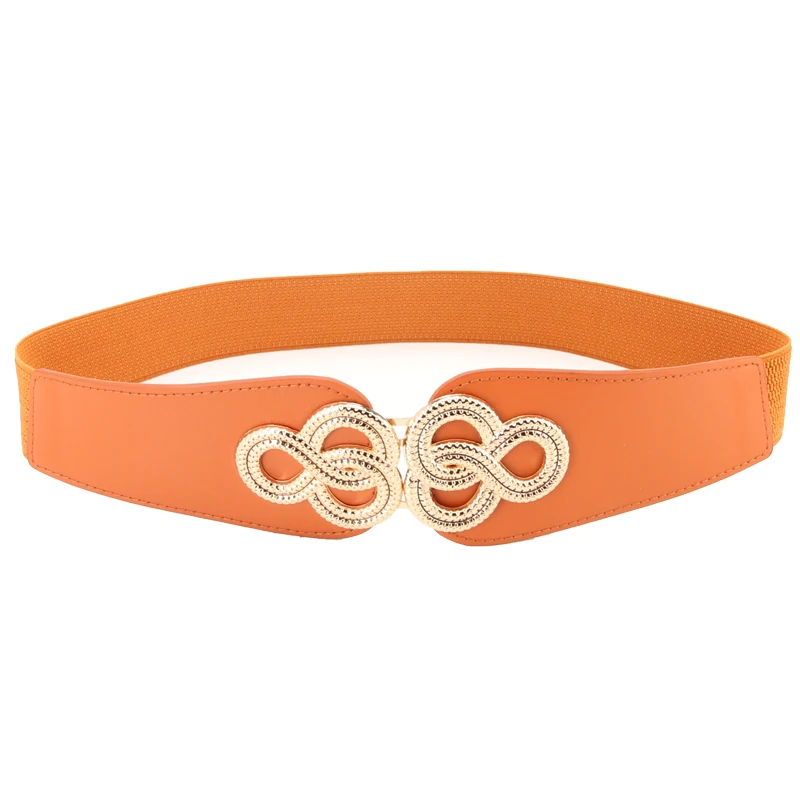 Woman Belt ladies belt Dress Decorate Elastic Girdle Gold Buckle Wide Body Waist Belts