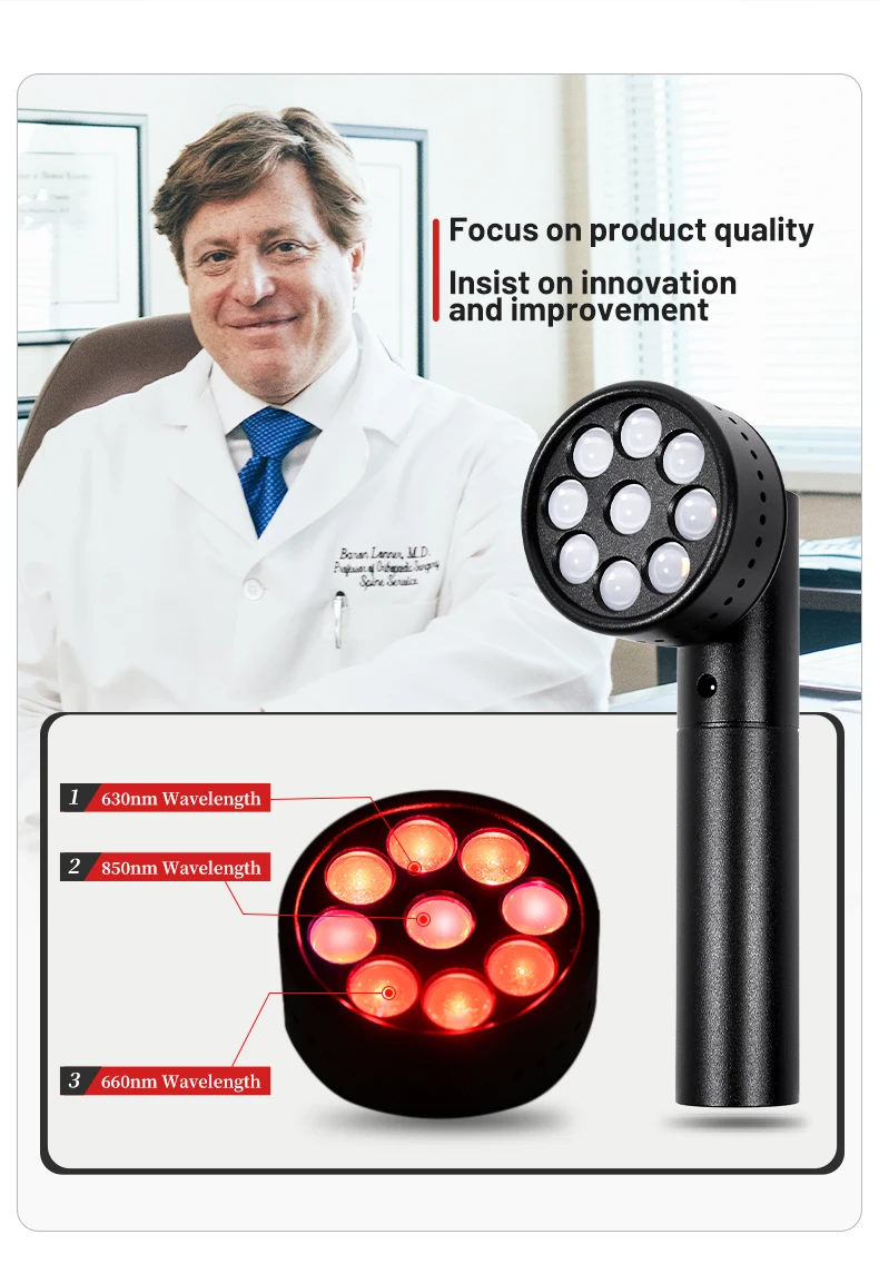 Supersred 2022 new product Handheld beauty Spa skin whiting portable red light therapy lamp for skin