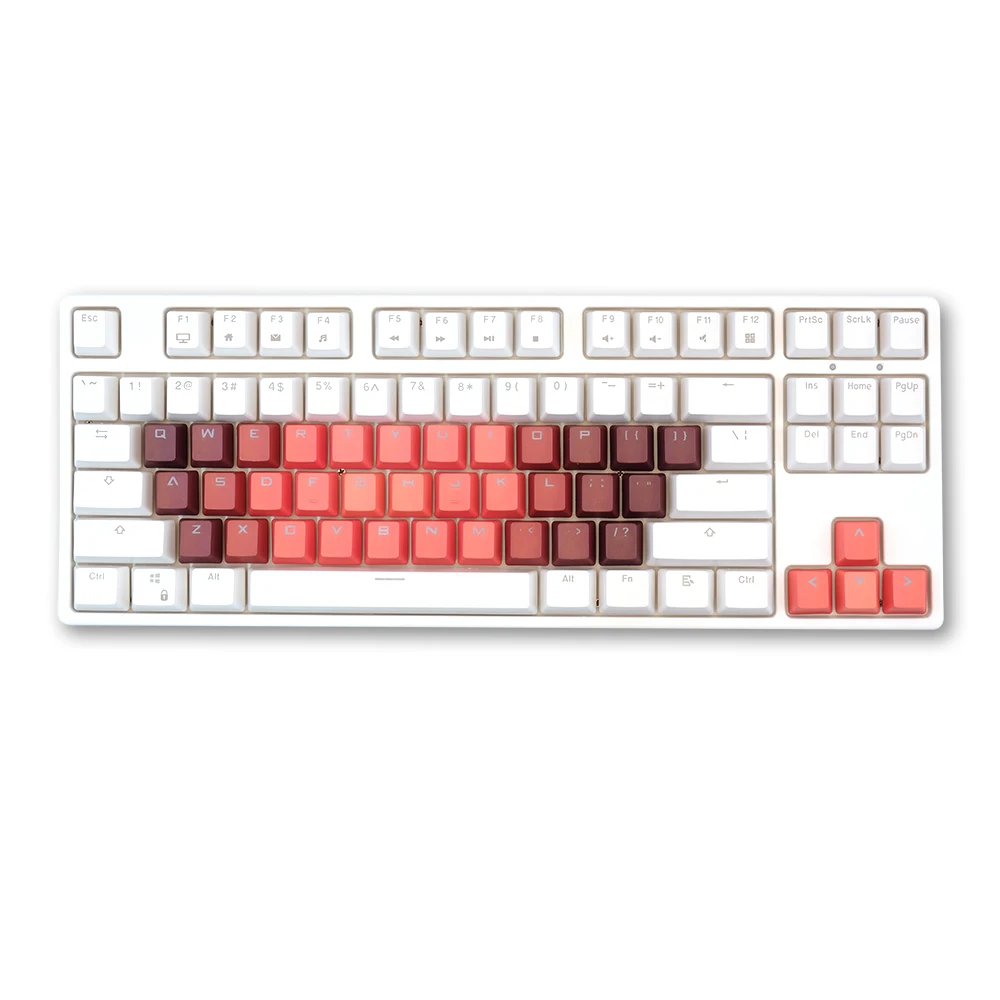 Custom OEM Profile Keycap Mechanical Keyboard Dip Dyed Gradient PBT Keycaps Set Cool Fire