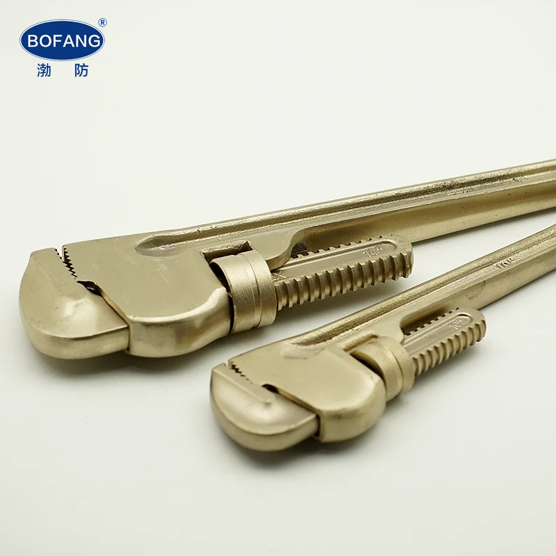 Explosion proof hand tools American pipe Wrench aluminum bronze oil gas station fire protection non sparking tools