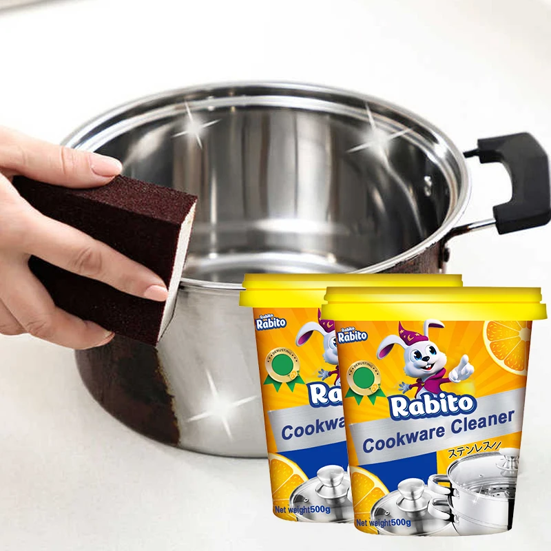 Kitchen Utensils Rust Cleaning Paste Tableware Dishwashing Paste Burnt Black Pot Rust Magical Stainless Steel Cookware Cleaner
