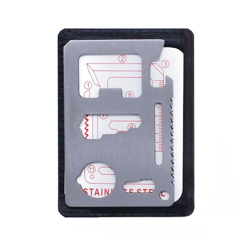
Multi-function Lifesaving Accessories 11 in 1 Saber Card Camping Survival Tool 