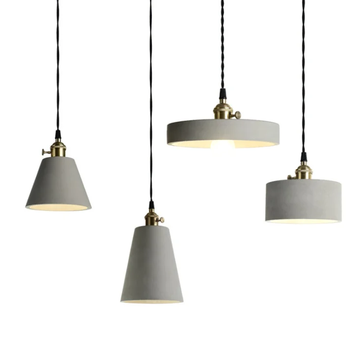Industrial E27 Indoor House Modern Hanging Lighting Concrete Contemporary American Canada Italy Mini Chandelier Pendant Light Nodic Light