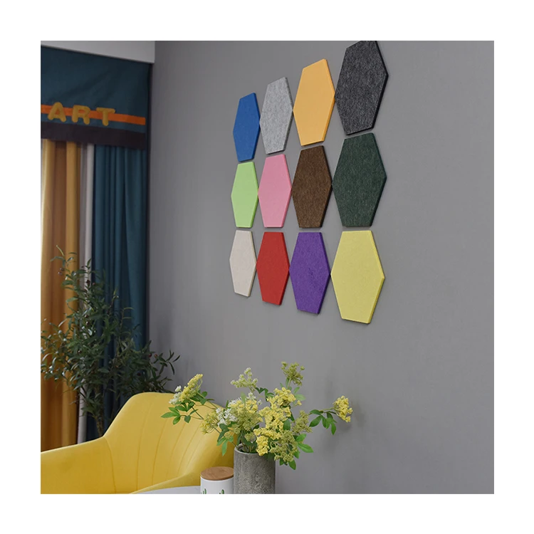 Новый дизайн, шумоподавление, многоцветные классные настенные акустические фетровые панели для украшения