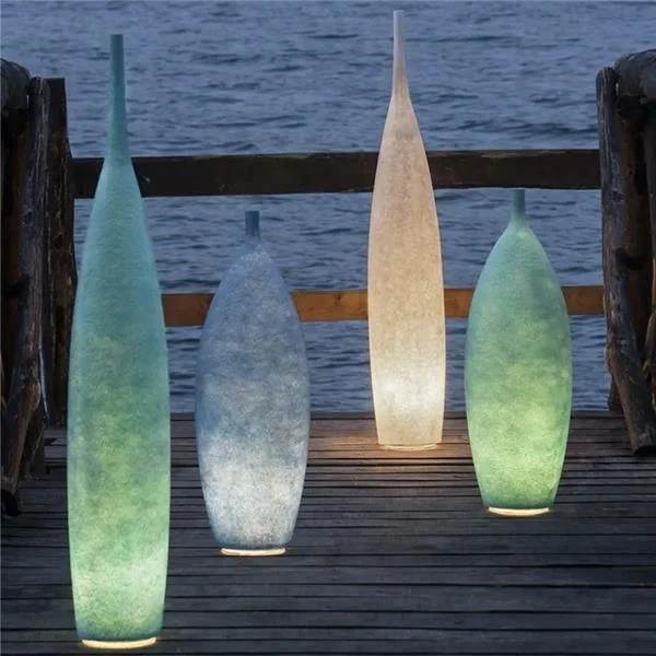 Modern Design LED Standing Floor Lamp Home Hotel White Yellow Blue Green 142cm Novelty Simple Resin Vase Night Floor Lamp