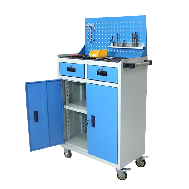 Steel Heavy Duty Moving Metal Tool Cabinet Tool Trolley With Roller With Castors And Drawers