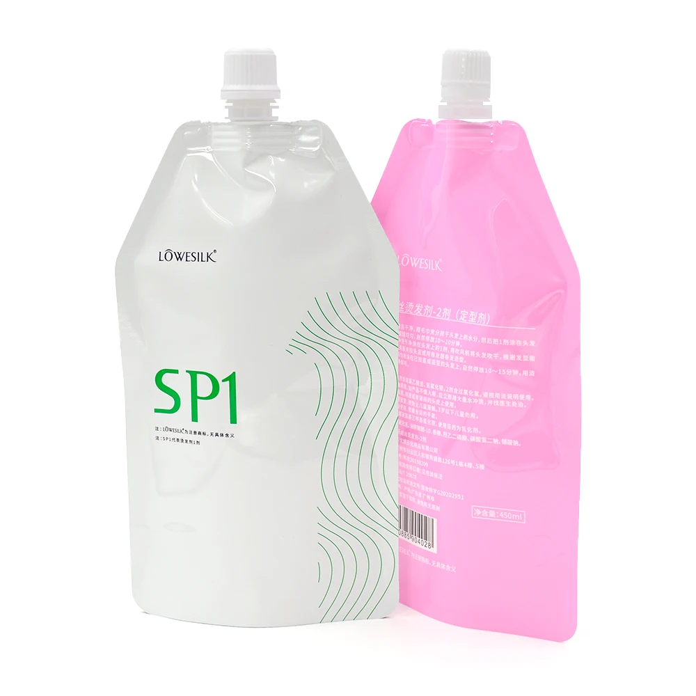 Glossy Pink White Special-Shaped Mylar Bag Custom Suction Nozzle Plastic Bags Laminated Stand Up Pouch Packaging With Spout