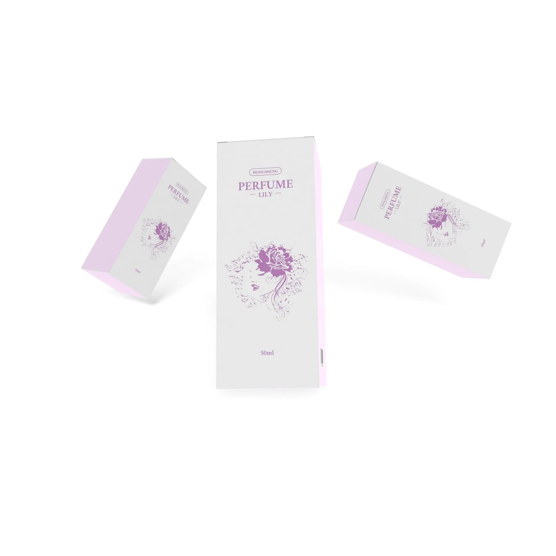 custom logo cosmetics perfume box folded paper cardboard with uv coating