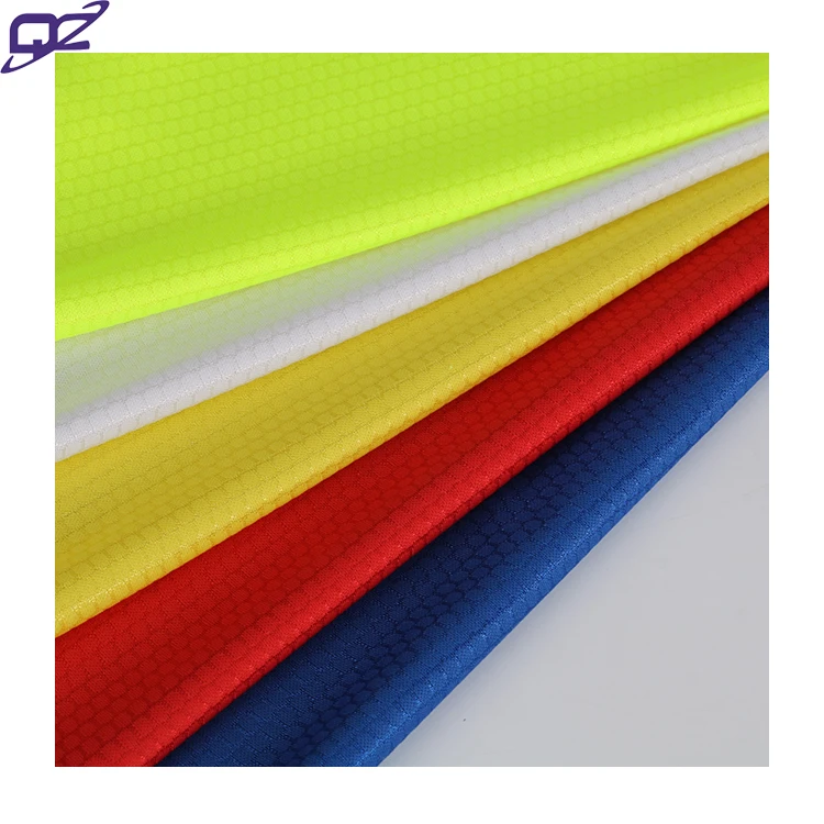 Light Weight 115GSM 75D Jacquard Football Style 100 Polyester Mesh Fabric for Dry Fit Tracksuit Sportswear Garment Accessories