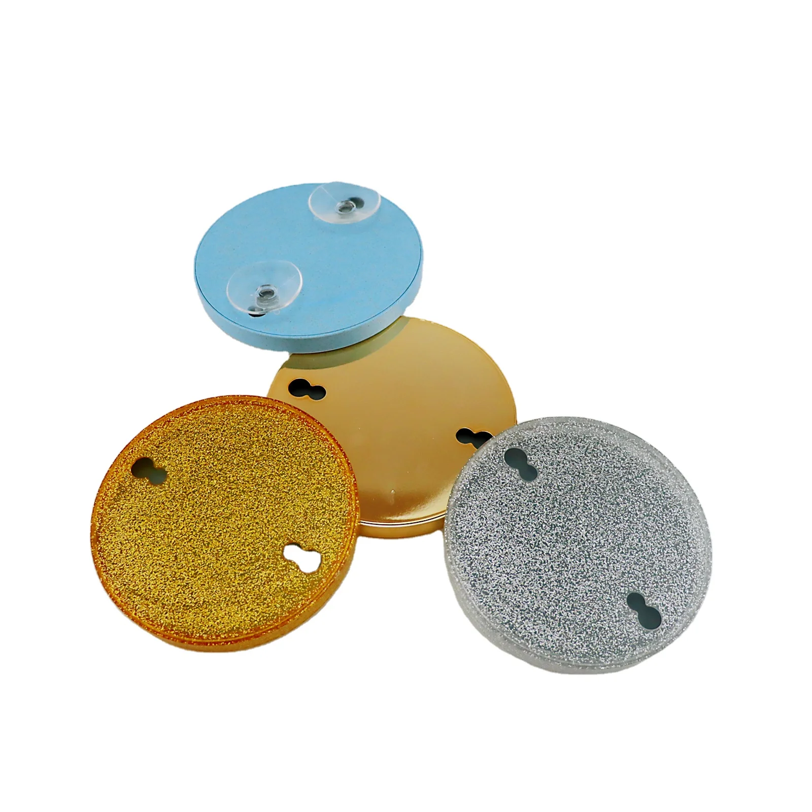 CUSTOMER DESIGN 2 suction cups logo COLOR MATERIAL Magnifying  Makeup Cosmetic Mirror Hand  Vintage round mirror