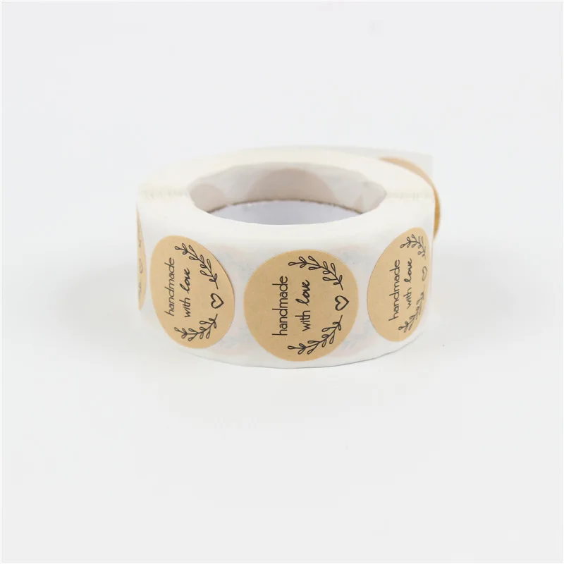 Custom High Quality roll Label  Printing Waterproof PVC Kraft Paper Roll Round Label Personalized Sticker Roll