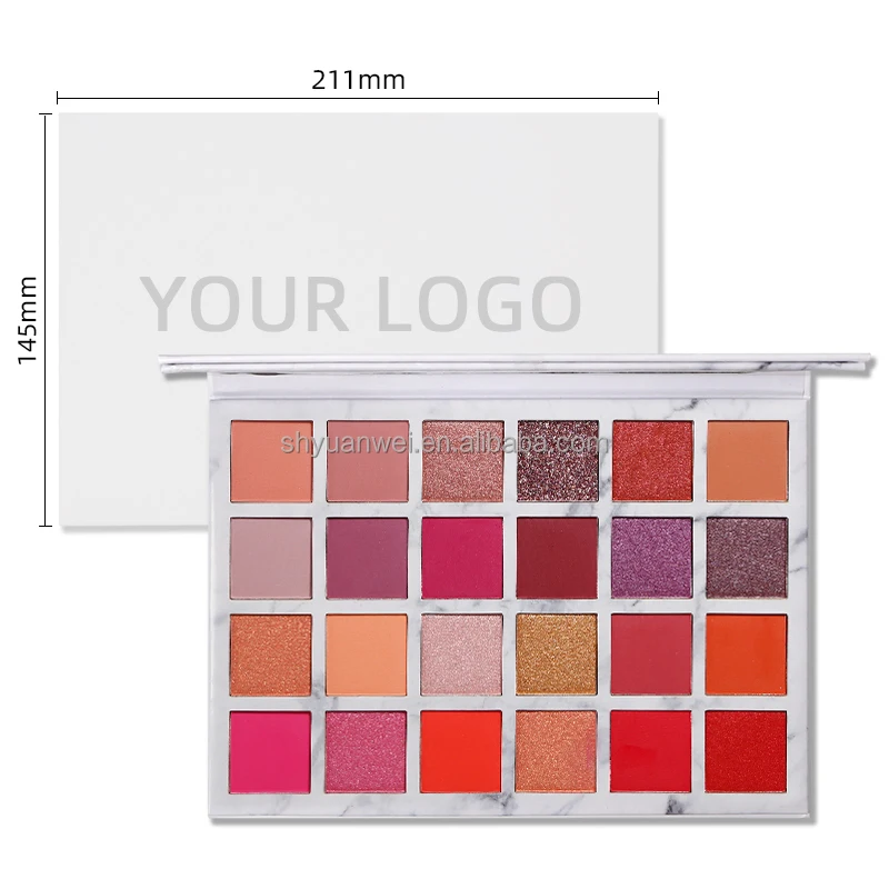e305 long lasting waterproof 24 shades shimmer pigmented eye shadow palette private label sultry glitter eyeshadow palette