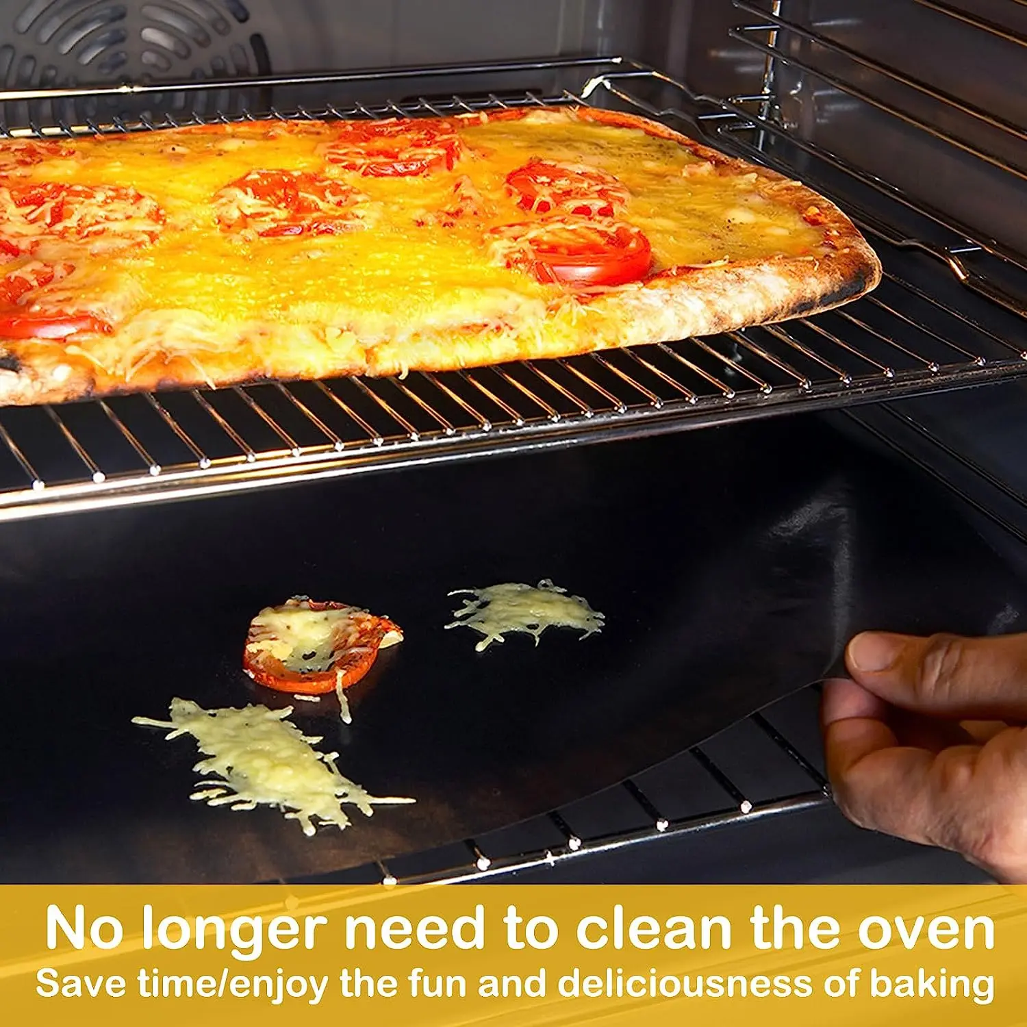 Stock Available BPA Free Thick Heavy Duty Oven Liners Foil Oven Liner For Bottom Non Stick Oven Liner Mesh Mat