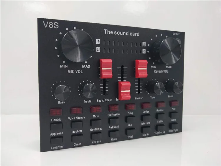  Миксер Usb для студийной записи V8S по хорошей цене звуковая карта с поздравительным