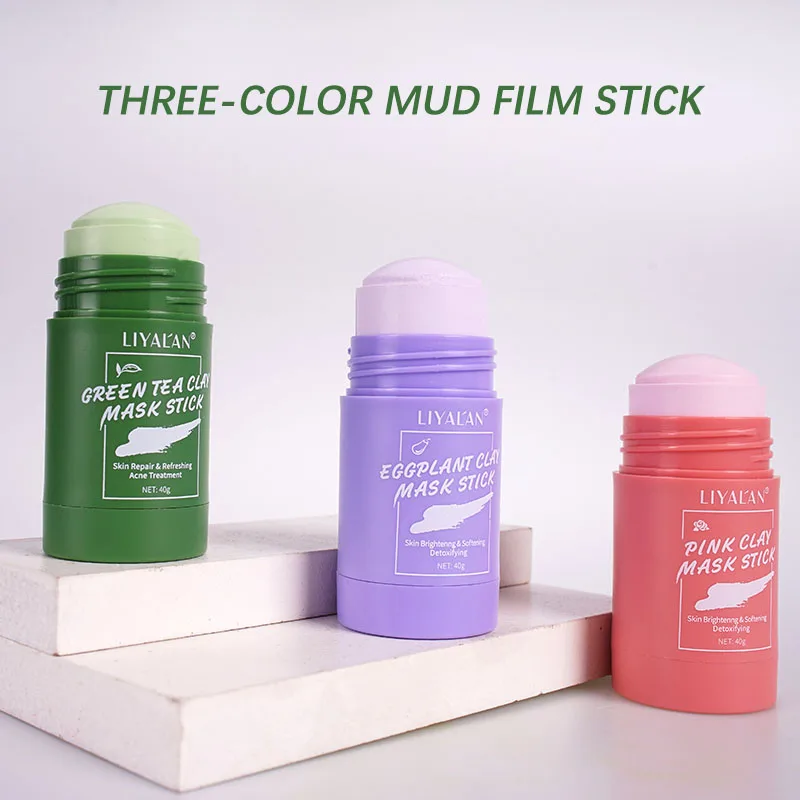 Beauty Skin Care Facial Cleansing Natural Organic Clay Cream Face Mud Private Label Organic Green Tea Mask Stick