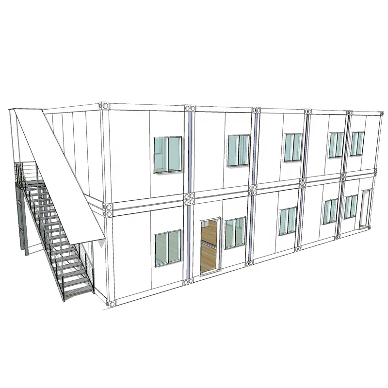 China cheap tiny house prefab office flat pack manufactured flat pack home with bathroom and kitchen of Hysun