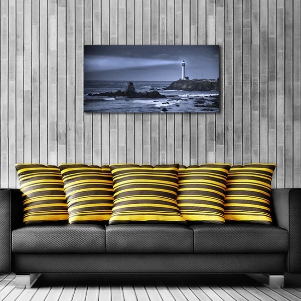 2022 Hot Sale High quality frame wall art Hand Painted The Sea and Pigeon Point Lighthouse on Canvas Oil Paintings