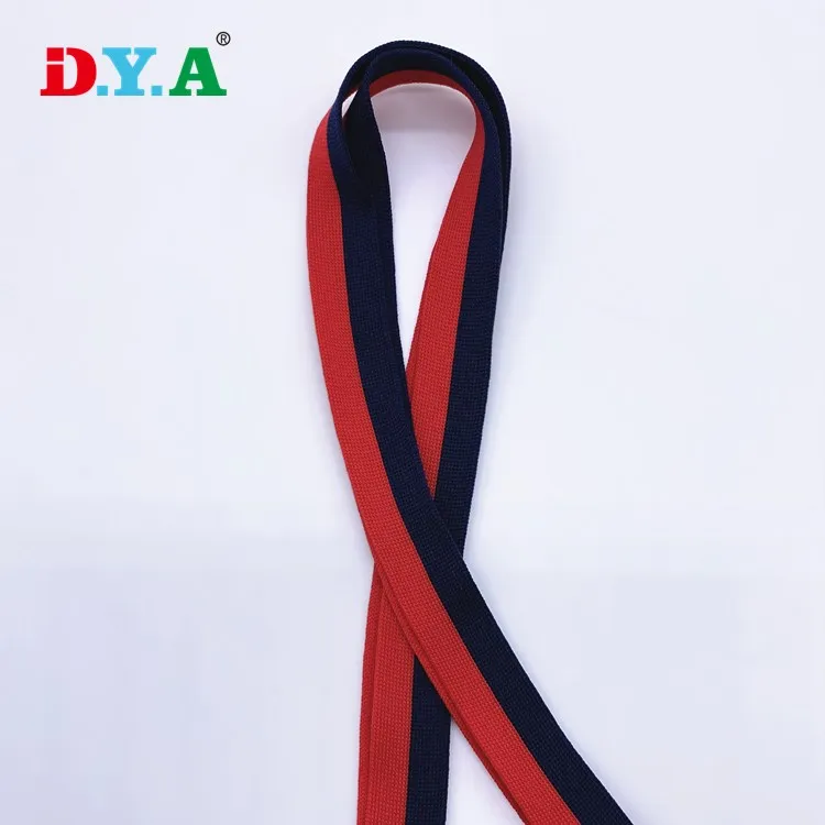Factory Direct Commercial High Elasticity Elastic Band Strap Webbing Knitted Tape For Garment Decoration