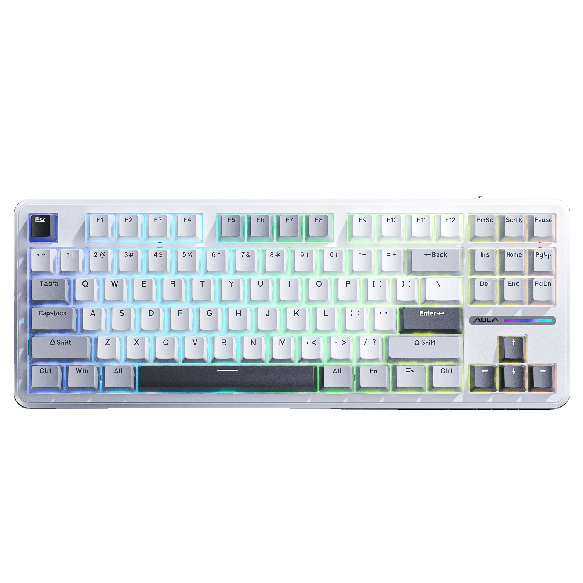 AULA F87 Type-C проводной 2,4G беспроводной 87 клавиш RGB с подсветкой переключатель горячей замены Tkl беспроводной механический ПК игровая клавиатура