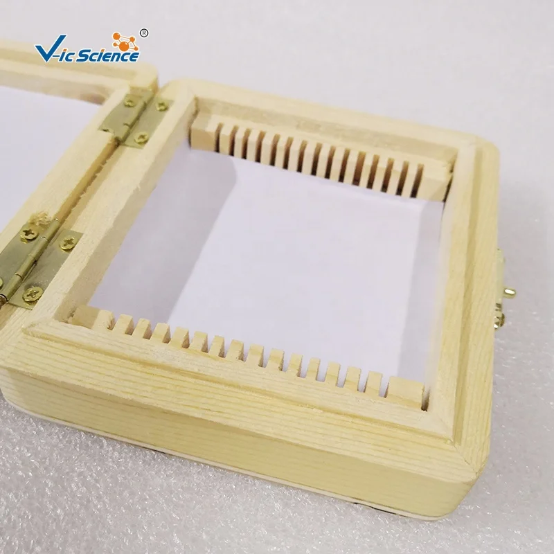 The wooden microscope slides box can hold 15pcs biological microscope prepared slides