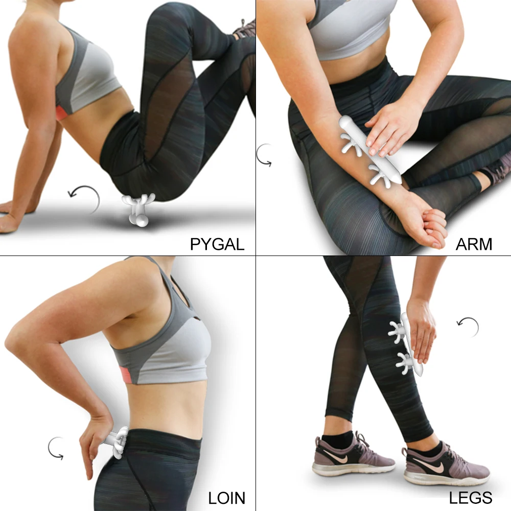 Anti Cellulite Arm Leg Waist Neck Muscle Relax Massage Roller Hand Mini Massage Handheld Plastic Massage Tool