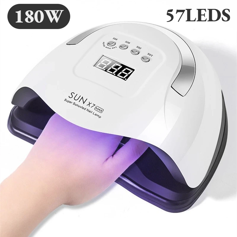 customized logo professional sun x7 max 180w  Large Space Automatic Sensor uv led nail lamp gel nail light for nail polish