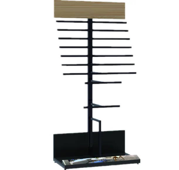 OEM Production Metal Custom Hanging Car Floor Mat Home Textile Curtain Rug Carpet Wood Board Shops Showroom Sample Display Rack