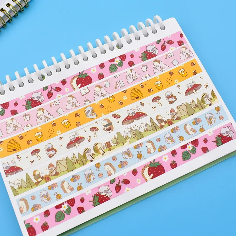 Tape Manufacturer Custom Printing Adhesive Paper Color Decoration Washi Tape Diy High Quality Japanese Kawaii Washi Tape