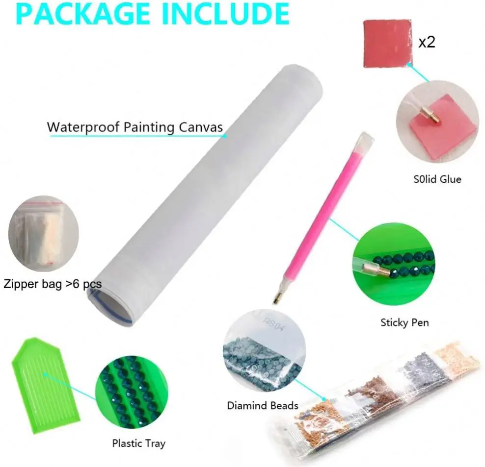 Diamond Painting Kits For Kids Diy 5D Full Drill Crystal Rhinestone Gem Art Dot Embroidery Beach Rose Flowers