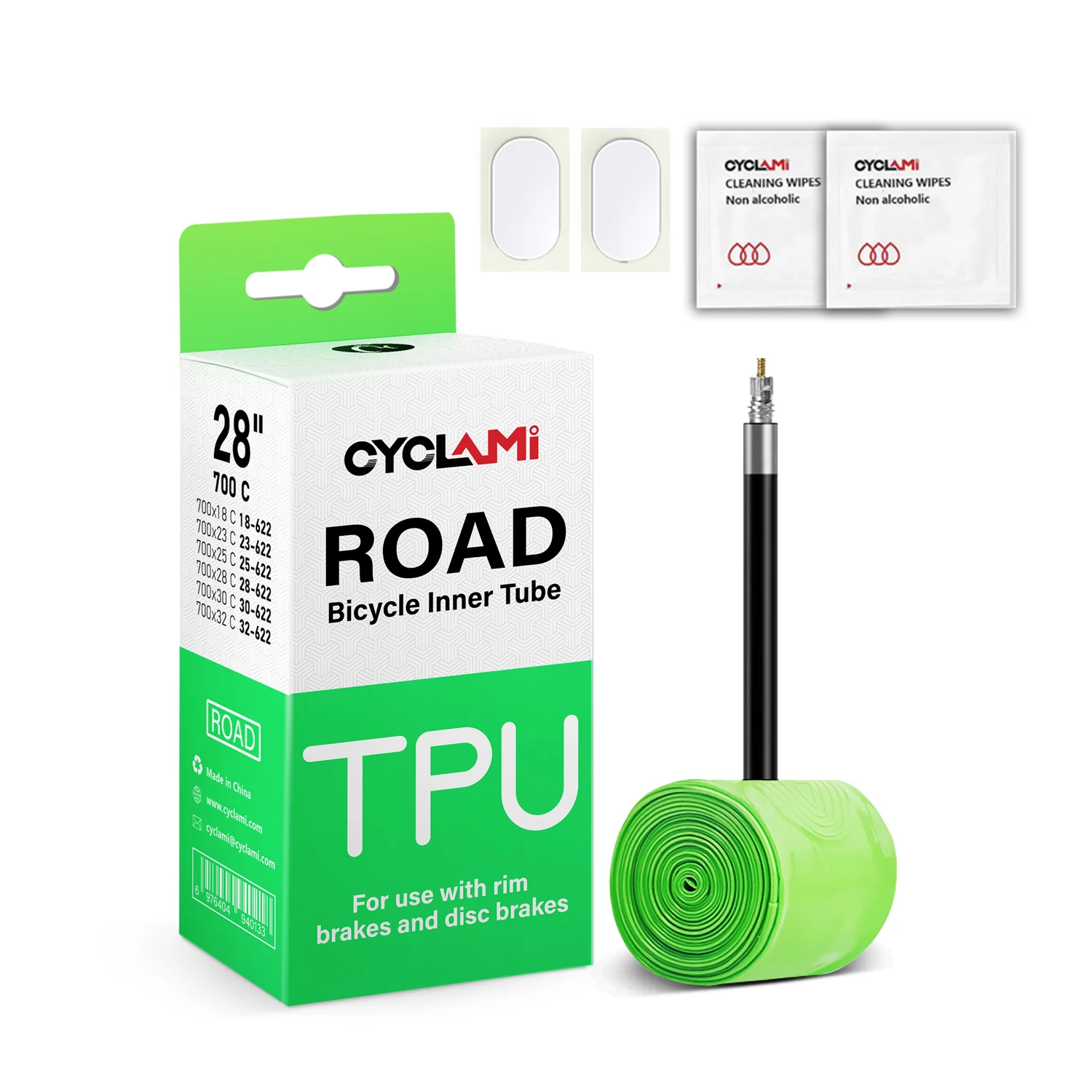 CYCLAMI 30g TPU Bike Inner Tube 700C 700x18 23 25 28 32C Road Bicycle Tire Bike Camera pneu aro