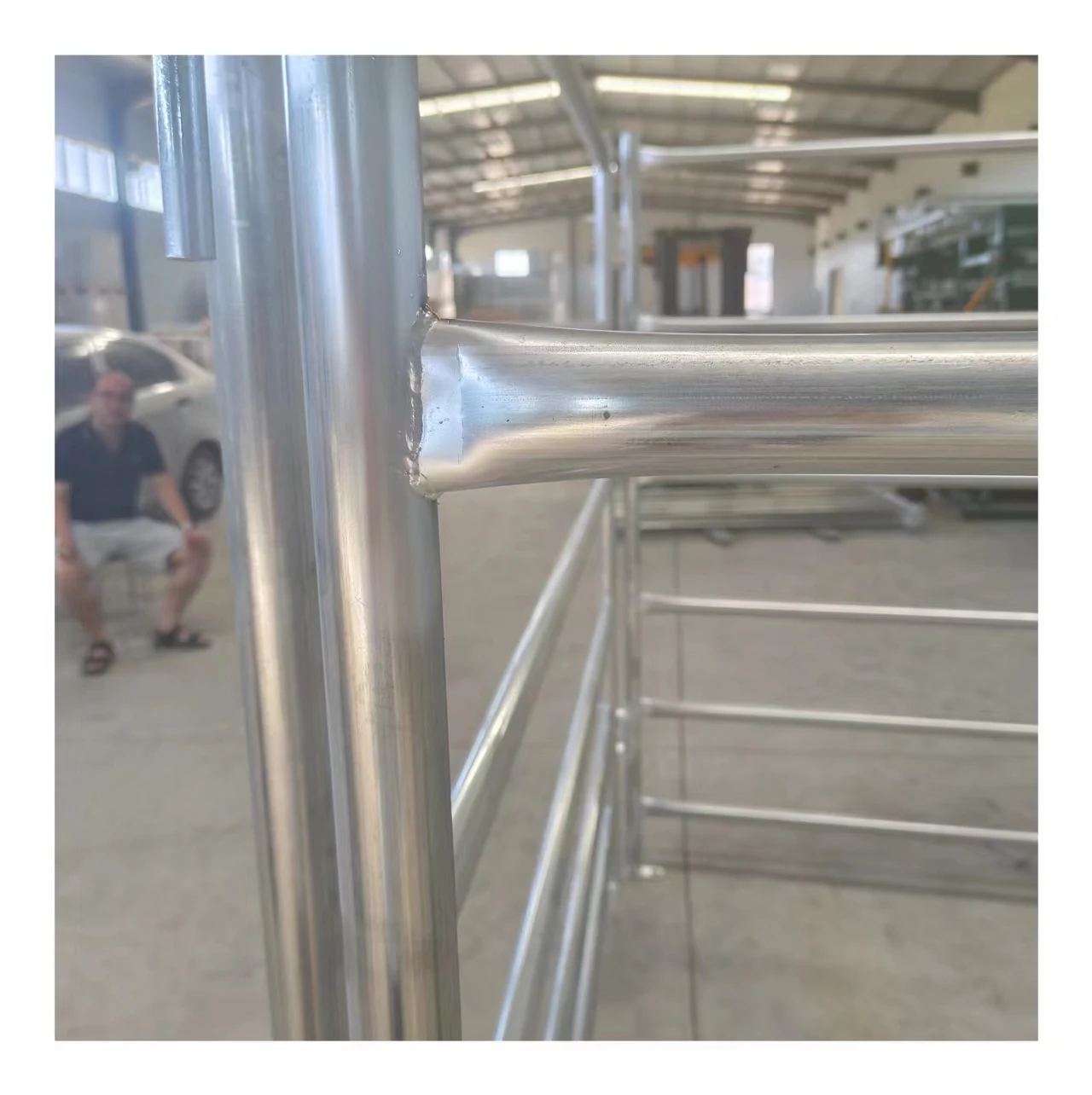 Farm livestock animal cheap cow rail fence / metal fence panel cattle sheep fence