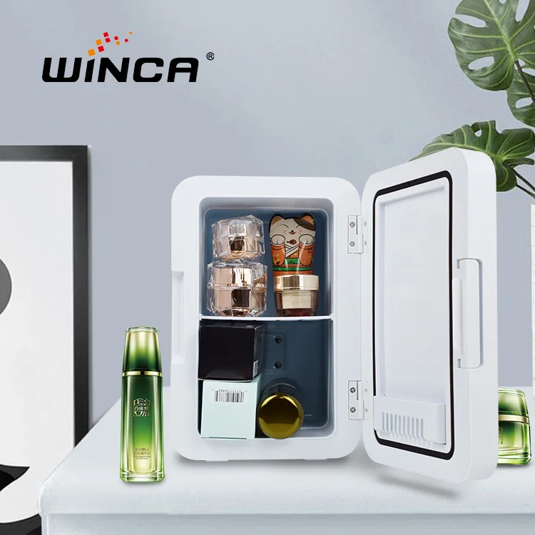 
WINCA YHI08 портативный легкий мини-холодильник для путешествий в стиле ретро, мини-холодильник 8 л 