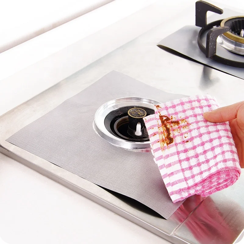 Gas stove Cleaning Pad 0.12mm-0.3mm Thick Gas Stove Protective Cover Kitchen Gas Stove Protective Pad Kitchen Gadgets H73