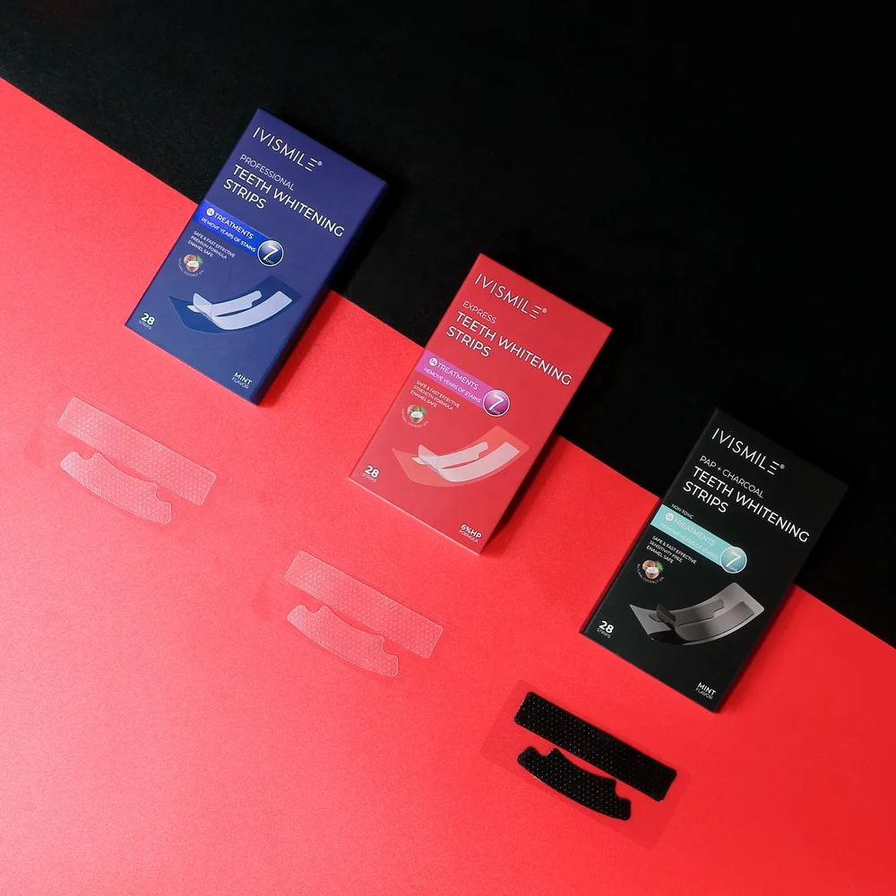 IVISMILE Manufacturer 28PCS Daily Use Mint Flavor 14 Treatment Wholesale Tooth Whitening Strips Private Label