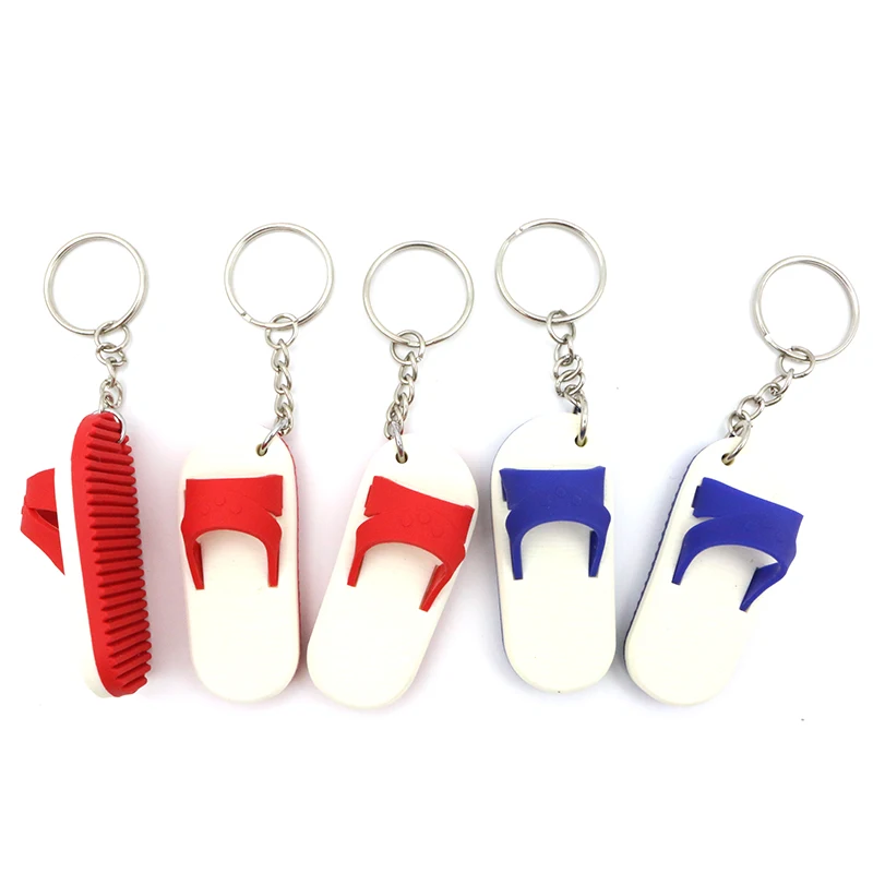 Promotional Gifts Souvenir Fishing Swimming Safety Slippers Shape Boat Float Keychain