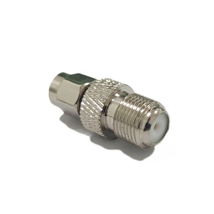 High performance alloy RF Coaxial F female to SMA male connector